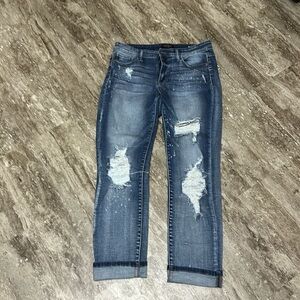 Size 11 just blue boyfriend fit distressed jean